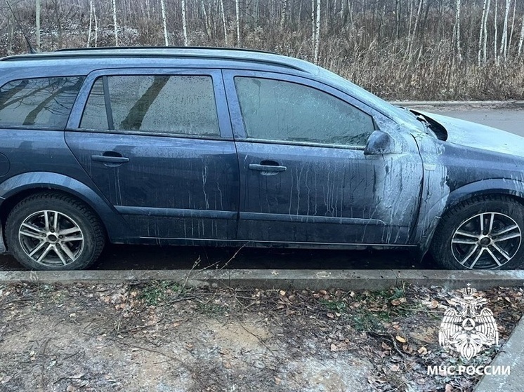 Автомобиль загорелся в Рязани