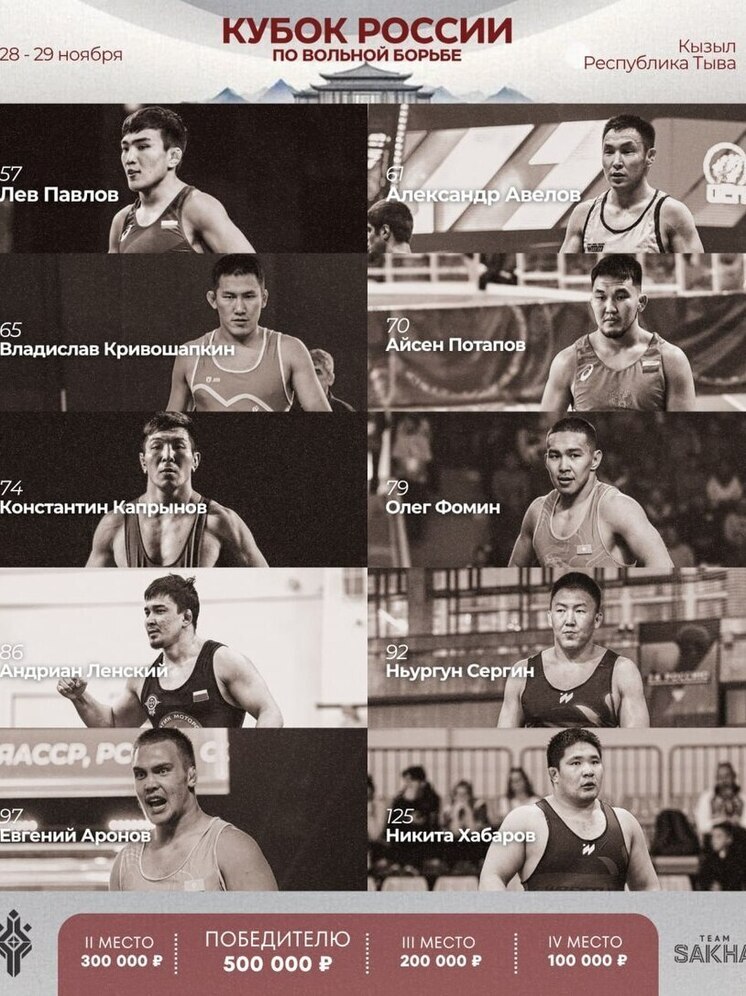 Сборная Якутии по вольной борьбе примет участие в командном Кубке России в Тыве