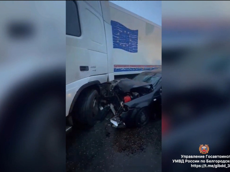 В Губкинском округе столкнулись грузовик с холодильником и легковушка