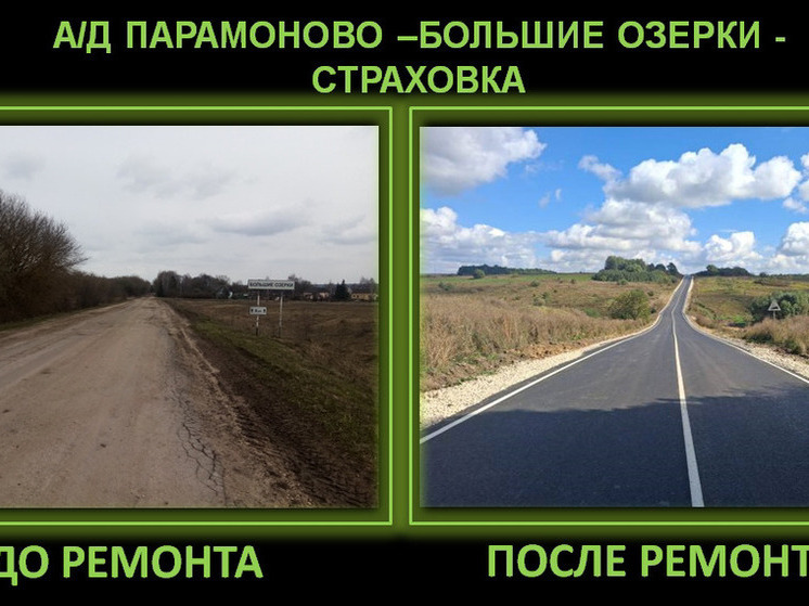 В Орловской области отремонтировали дорогу к трем деревням