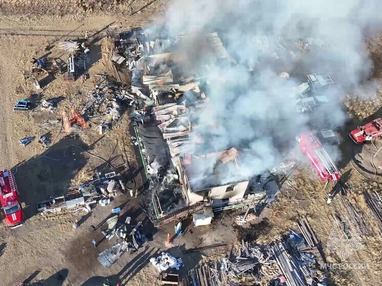 В хакасских степях сгорела огромная частная ферма