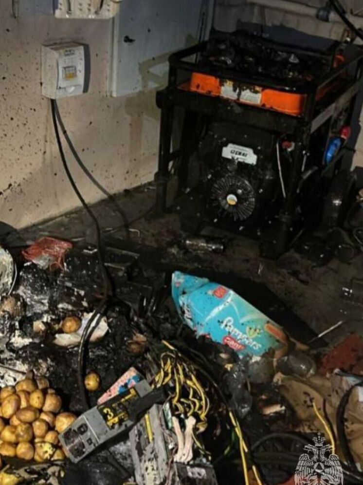 В селе Мамоны горел гараж с машинками для майнинга