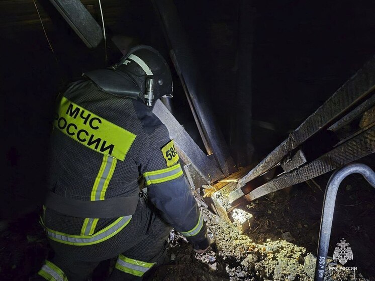 В Новомосковске потушили заброшку на 10 квадратах