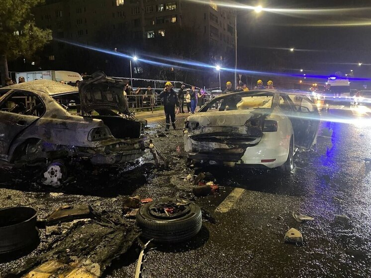 Три человека погибли в ДТП с пожаром на Ростовском шоссе в Краснодаре