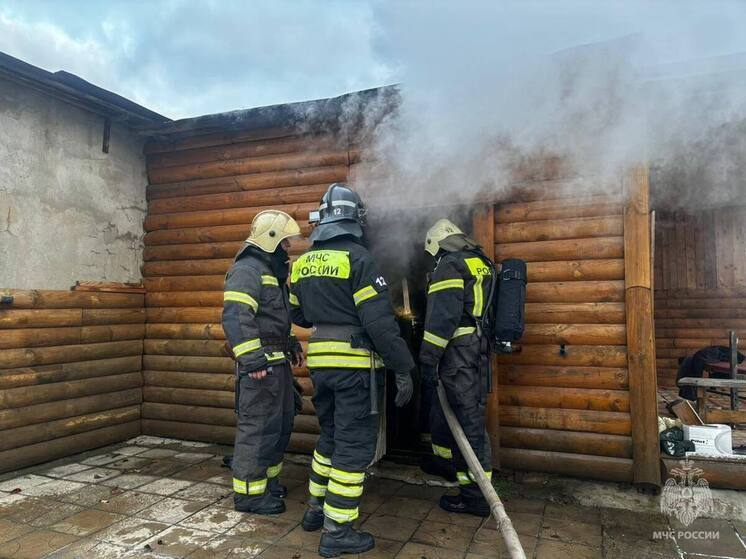 В Тверской области пожарные за полчаса потушили баню