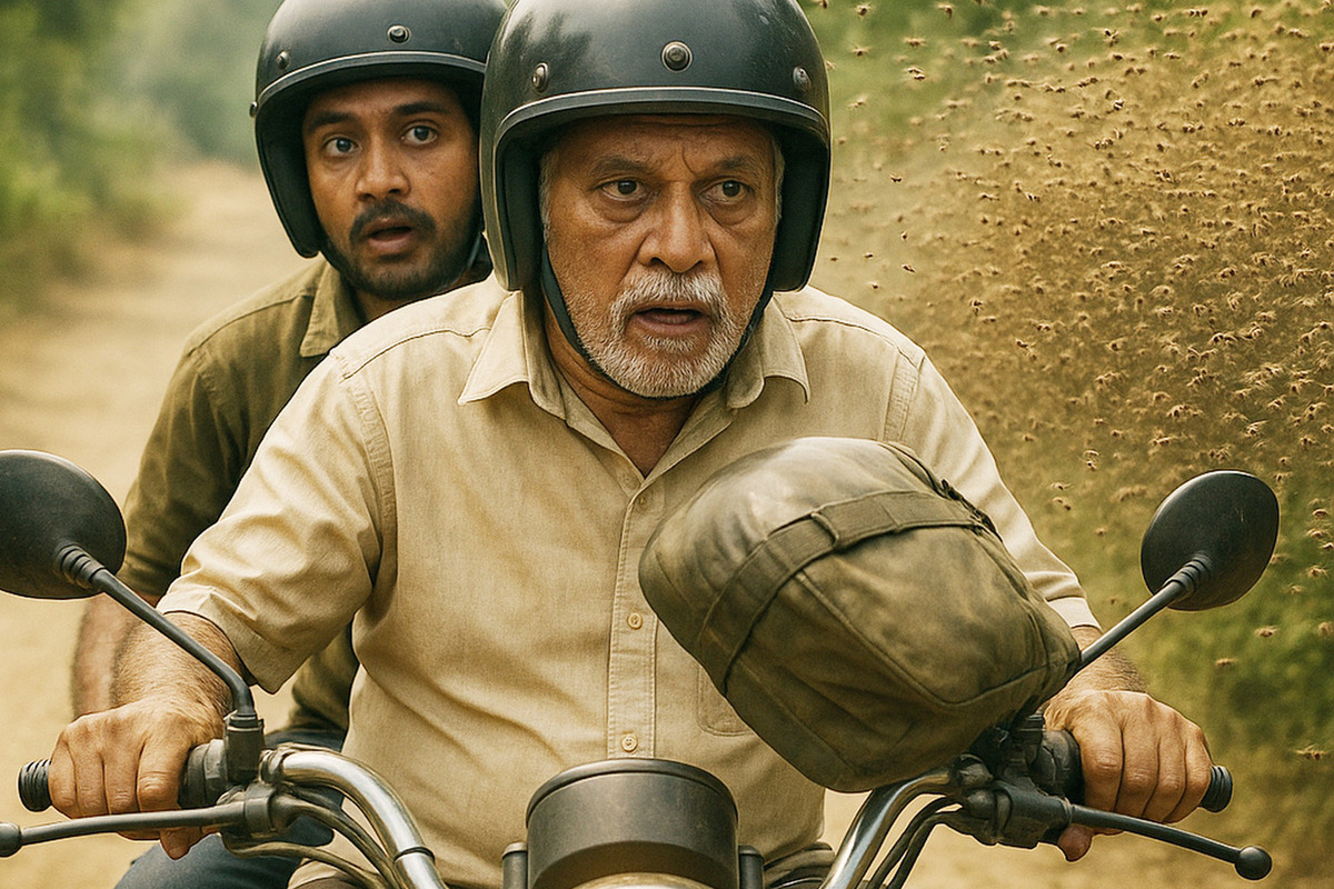 Пчёлы до смерти зажалили пожилого мужчину, ехавшего на мотоцикле