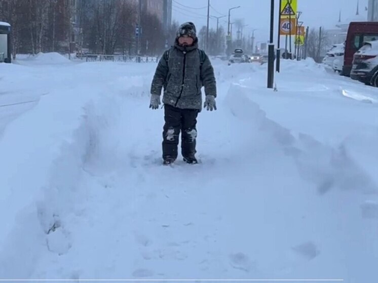 Жители Салехарда помогают друг другу выбраться из снежного плена