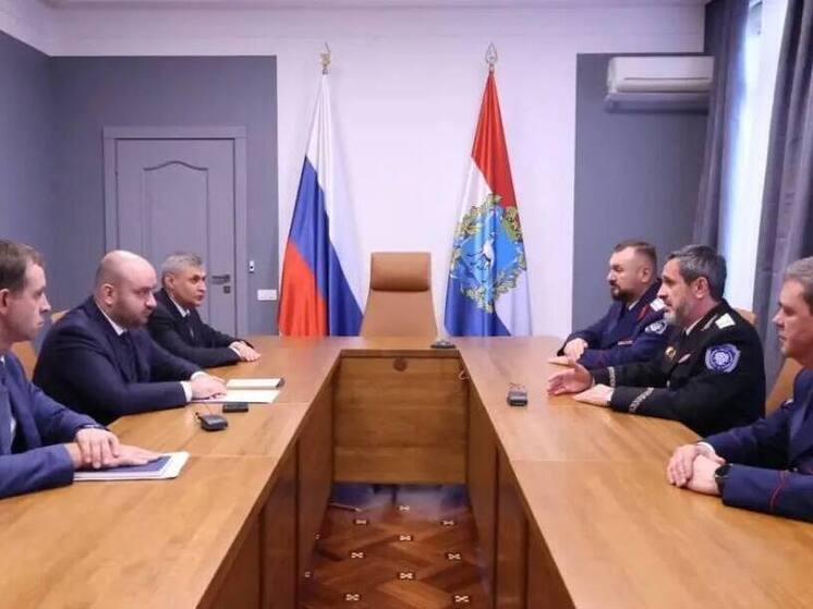 Губернатор Вячеслав Федорищев провел рабочую встречу с атаманом Всероссийского казачьего общества Виталием Кузнецовым