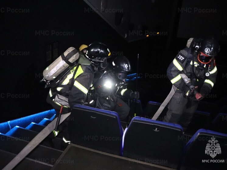 В орловском кинотеатре «Современник» прошли пожарные учения