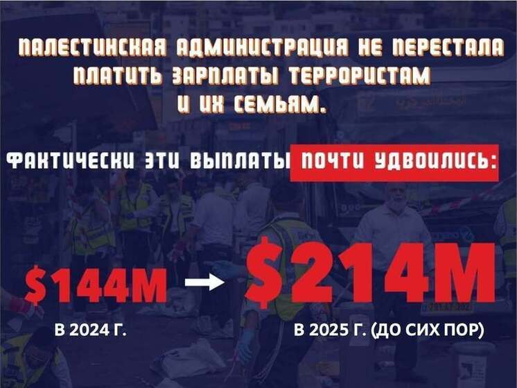 Гидеон Саар: Палестинская администрация не прекратила выплаты зарплат террористам