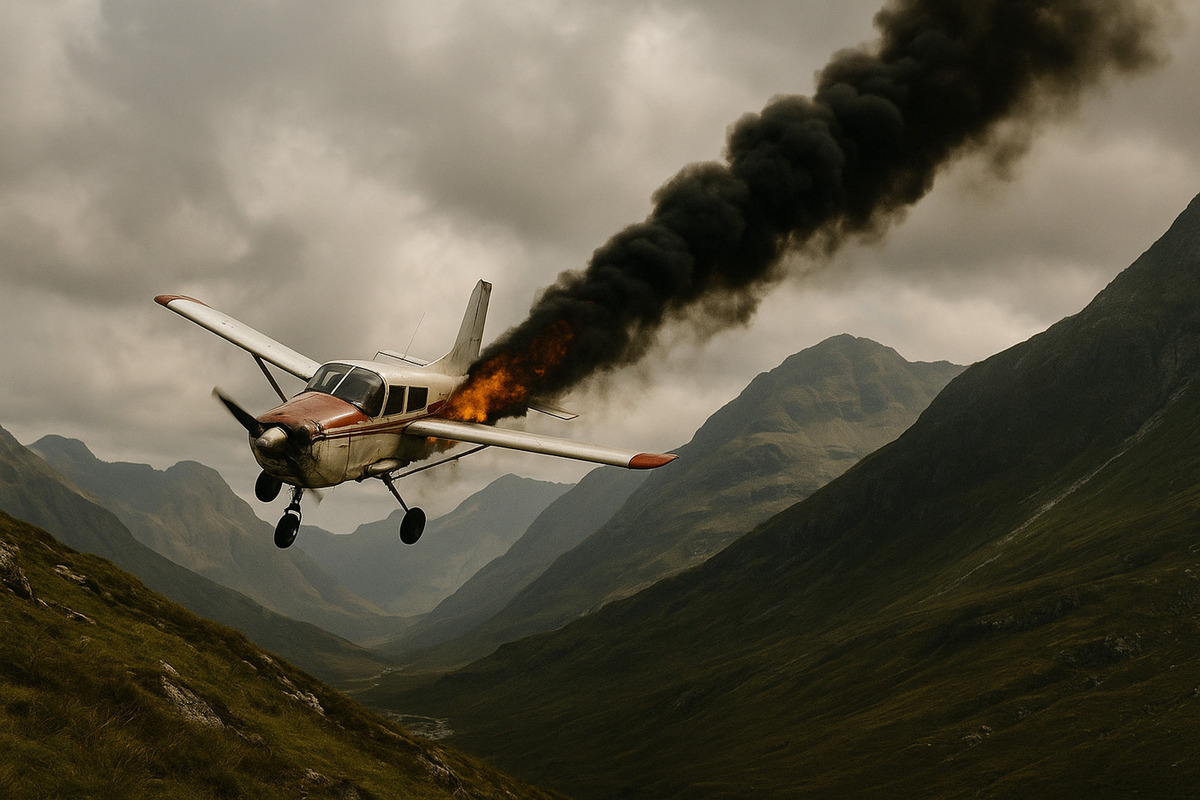 Три человека погибли при крушении частного самолёта в горах