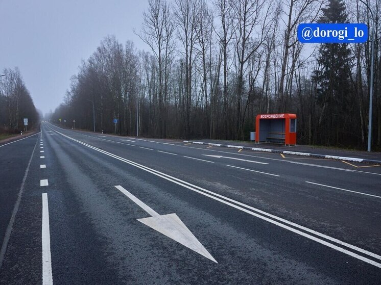 В Ломоносовском районе отремонтировали участок дороги «Петербург — Ручьи»