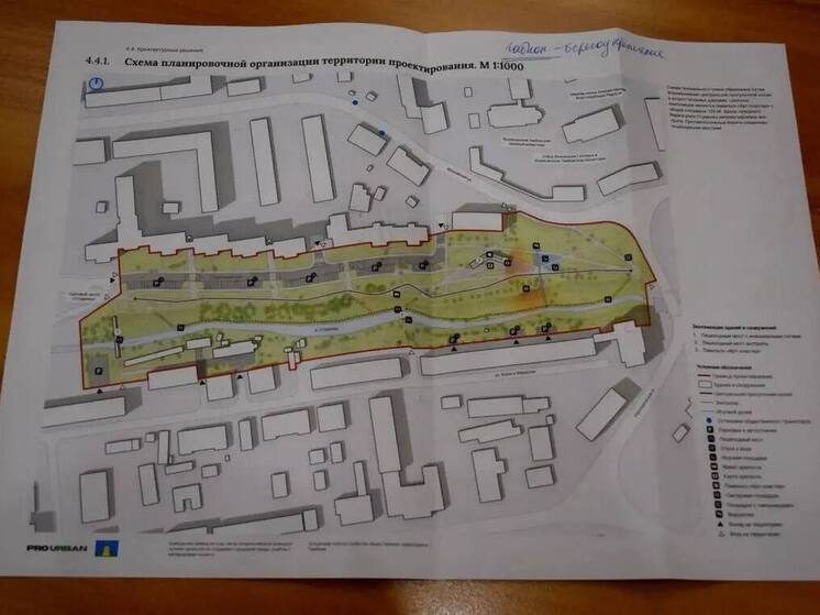 Набережную реки Студенец в Тамбове ждет масштабное преображение