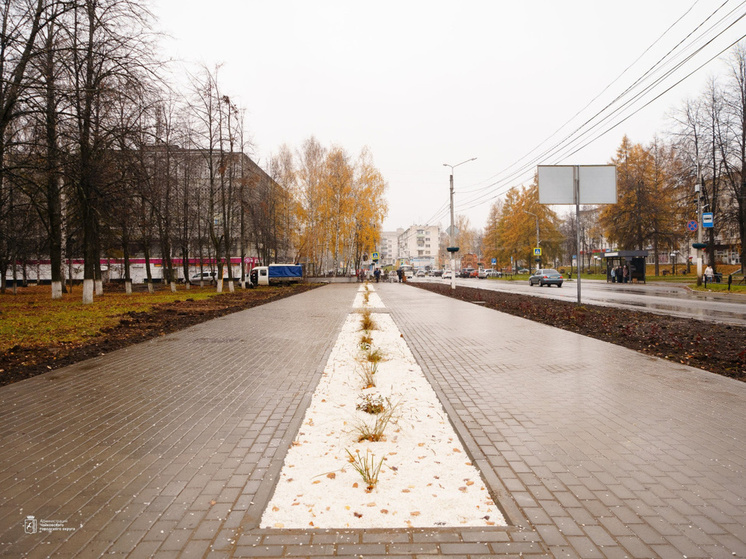 В Чайковском продолжается благоустройство улицы Ленина