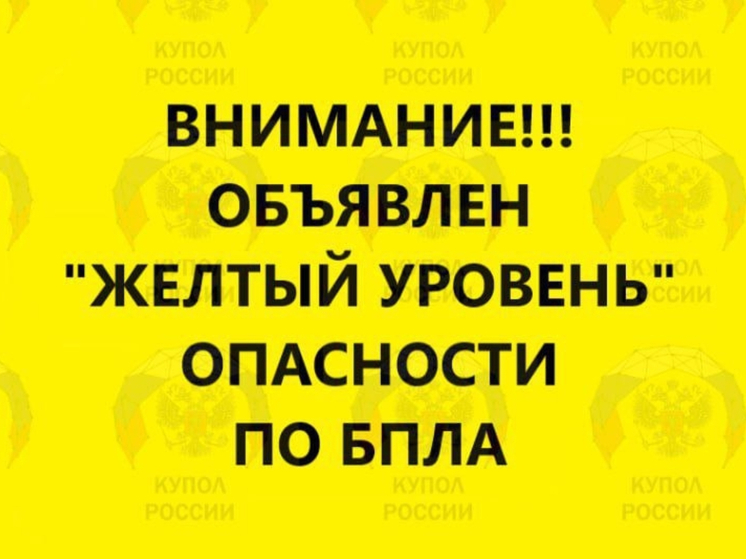 В Ростовской области объявлен желтый уровень опасности БПЛА утром 22 ноября