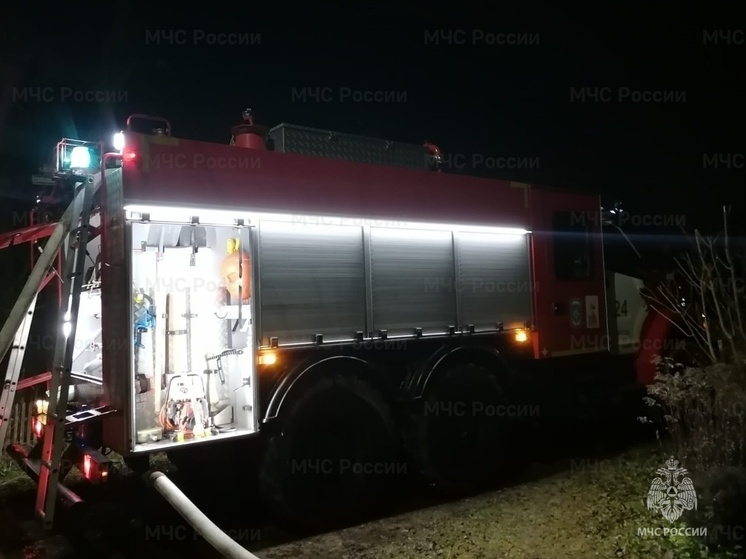 В Тарусе сгорел нежилой дом