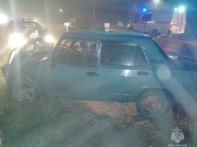 В Малоярославецком районе водитель ВАЗ протаранил столб и попал в больницу