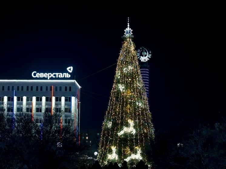 В Оленегорске торжественно зажгли огни на городской елке