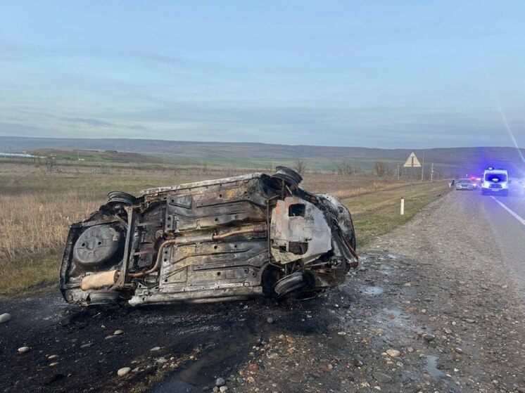 Под Ставрополем сгорела «Гранта»