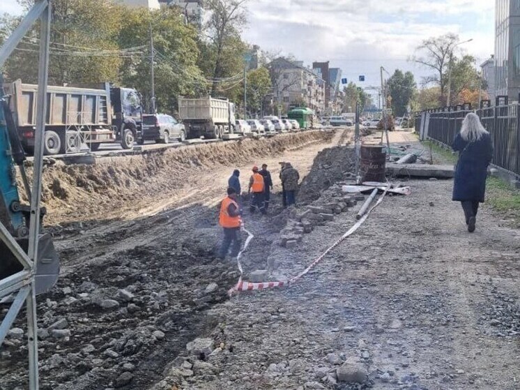 В Южно-Сахалинске на 50 тысяч оштрафовали подрядчика, ремонтирующего проспект Мира