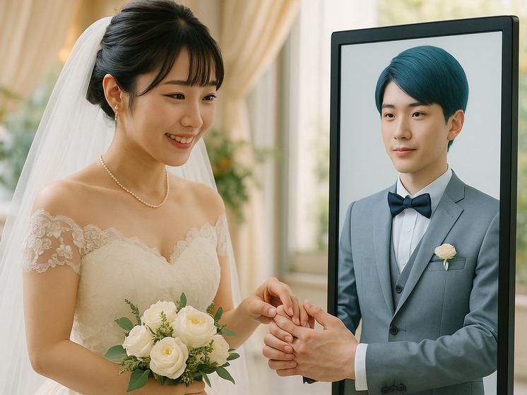 SCMP: японка выбрала виртуального жениха и провела с ним церемонию в VR-очках