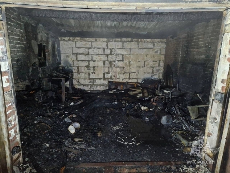 В Ростовской области практически дотла сгорел гараж в частном дворе