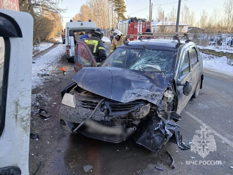 Новгородские спасатели деблокировали пострадавшего в ДТП