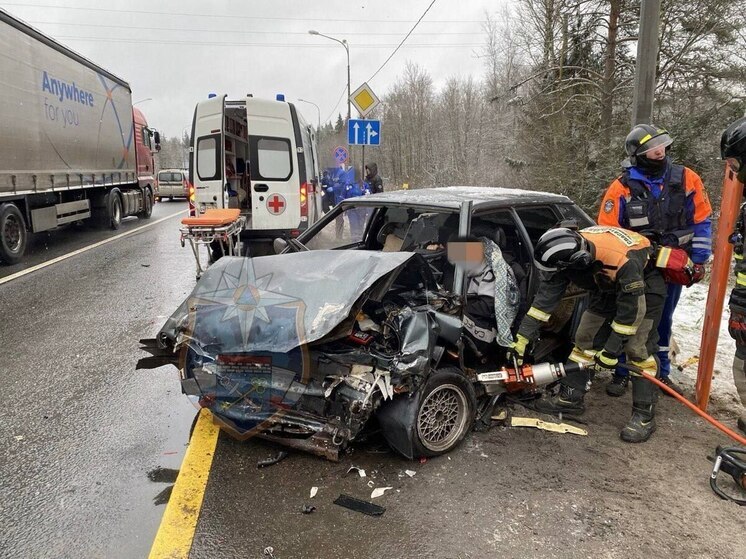 В поселке Ушаки произошло ДТП, водитель в больнице