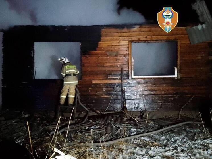 В Бурятии ночью сгорел жилой дом в улусе Ангир