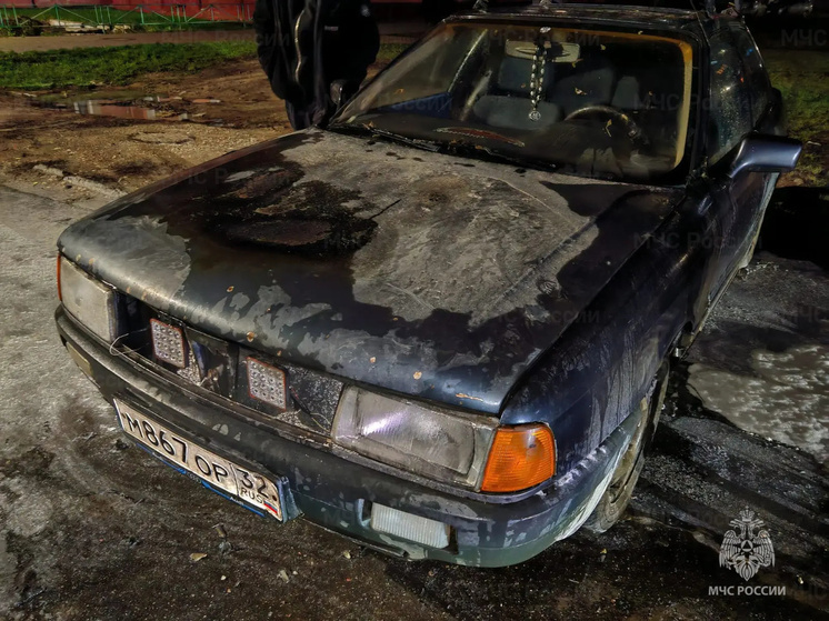 Брянские спасатели потушили горящий автомобиль в Клинцах