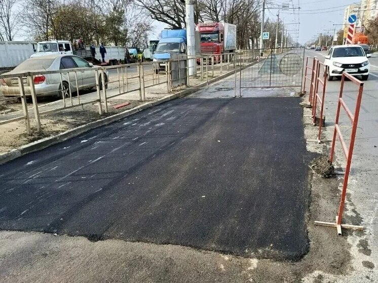 В Краснодаре завершили работы на месте провала дороги на Красных Партизан