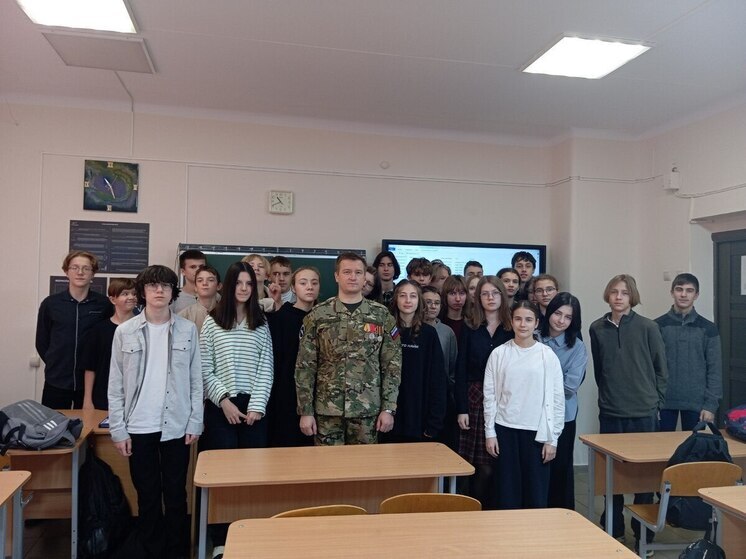 .Пущинские школьники встретились с ветераном СВО