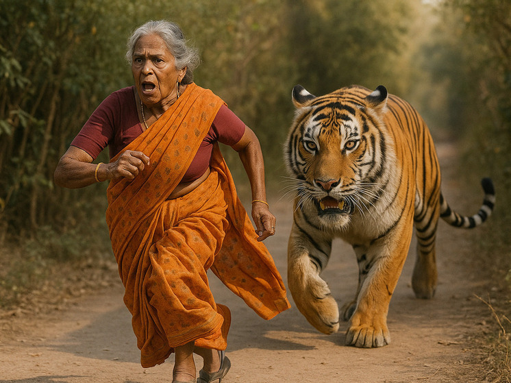 В Индии тигр оторвал голову 65-летней женщине