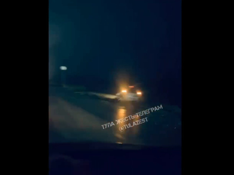  В Туле на Новомосковском шоссе машина вылетела в кювет