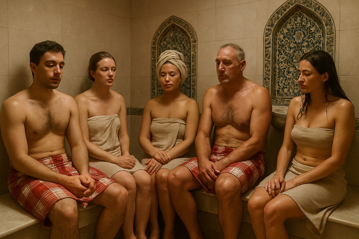 Замужняя женщина погладила достоинство юноши в хаммаме и поплатилась за это