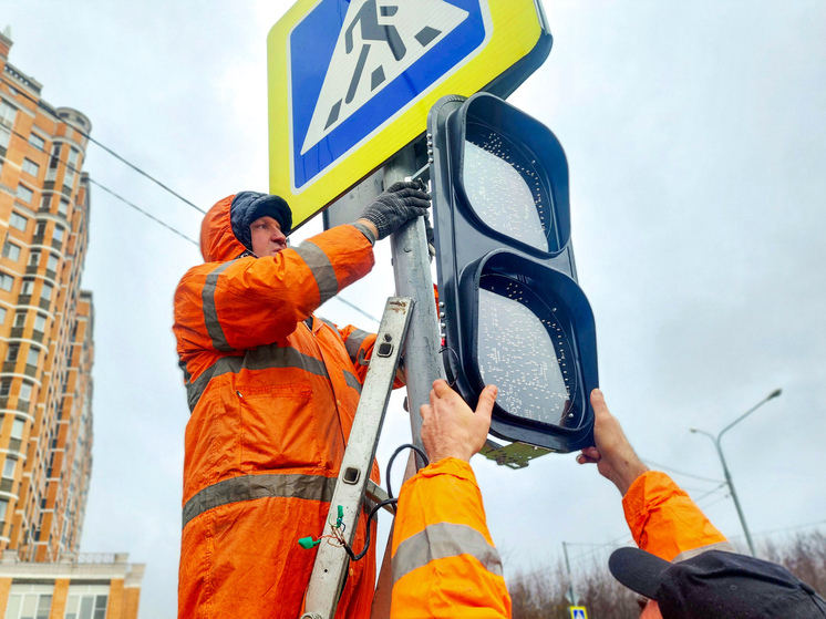 Светофоры, которые предупреждают о приближении к школам, подсвеченные «зебры» и новые остановки — в Большом Серпухове реализуют комплексный план по повышению безопасности на дорогах
