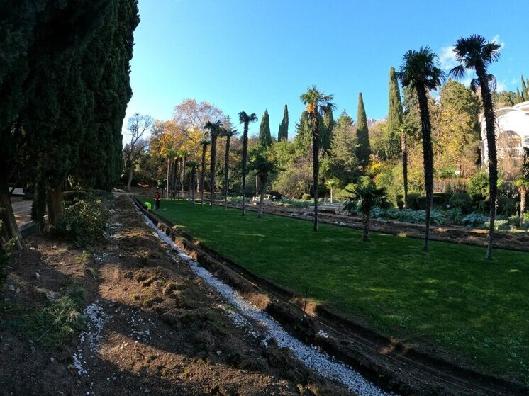 Благоустройство Мисхорского парка в Ялте завершат следующей осенью
