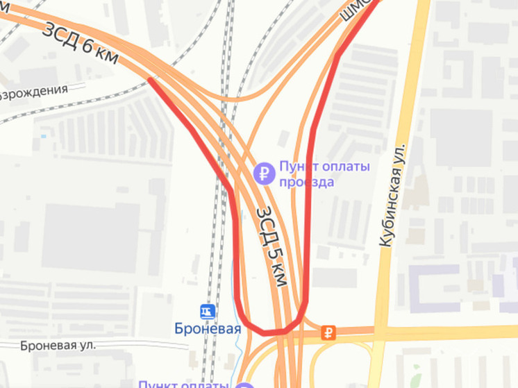 В Петербурге ограничат движение на съезде с ЗСД на Витебскую развязку