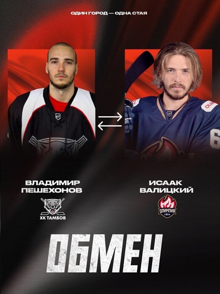 Обмен в ВХЛ: «Волки» расстались с Пешехоновым и приобрели нападающего Исаака Валицкого