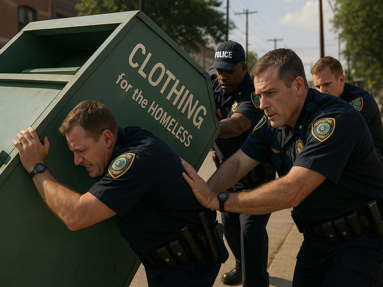 В США бездомный застрял в ящике для пожертвований и задохнулся