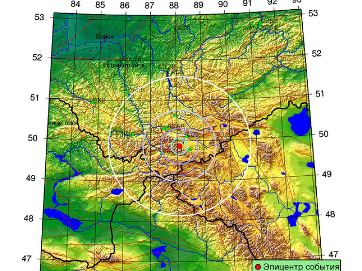 На Алтае произошло землетрясение магнитудой 4