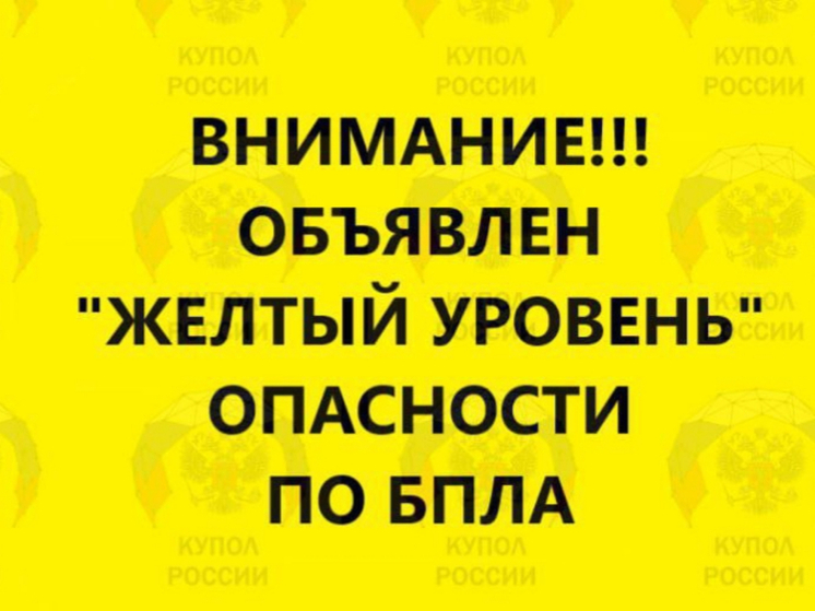 На Дону объявили желтый уровень опасности по БПЛА утром 27 ноября