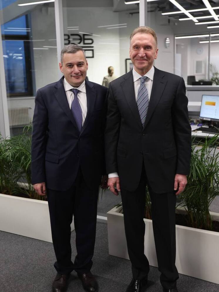 Хинштейн провел рабочую встречу с председателем ВЭБ.РФ Шуваловым