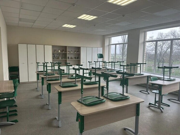 Капитальный ремонт Вольновской школы в Херсонской области выходит на финишную прямую