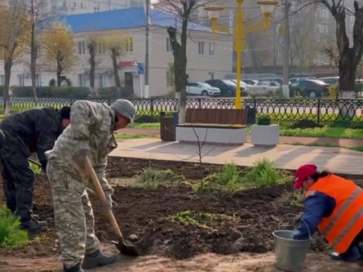 В Элисте продолжаются работы по благоустройству