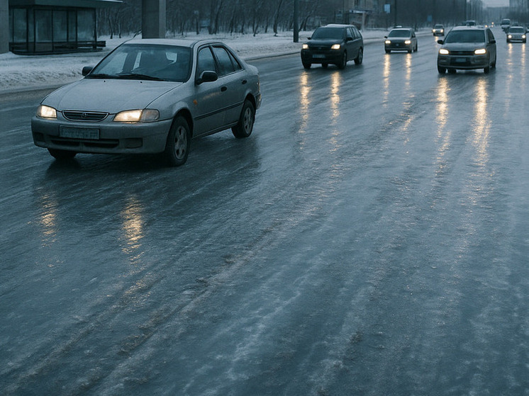 На автодороге Корсаков – Подорожное ограничили движение из-за стекловидного льда