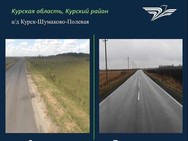 В Курском районе отремонтировали 8,3 км трассы на Полевую