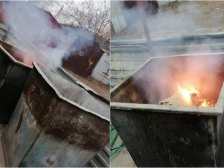 Только в ноябре контейнеры с мусором горели в Хакасии 300 раз