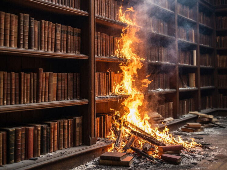 В селе Бурятии пожар уничтожил стеллажи с книгами в библиотеке