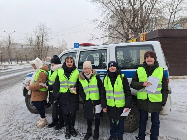 Школьники Читы поздравили мам-водителей с Днем матери